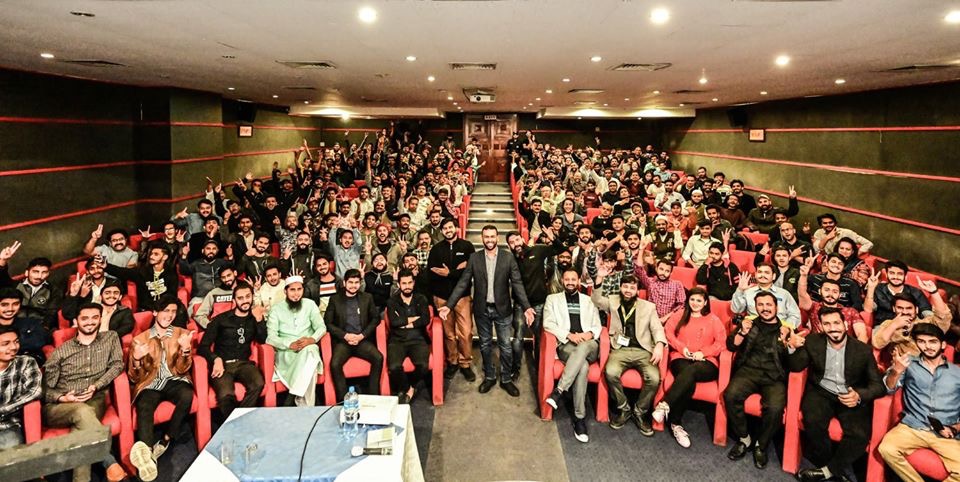 A room full of people